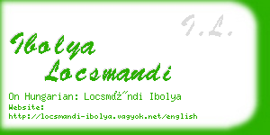 ibolya locsmandi business card
